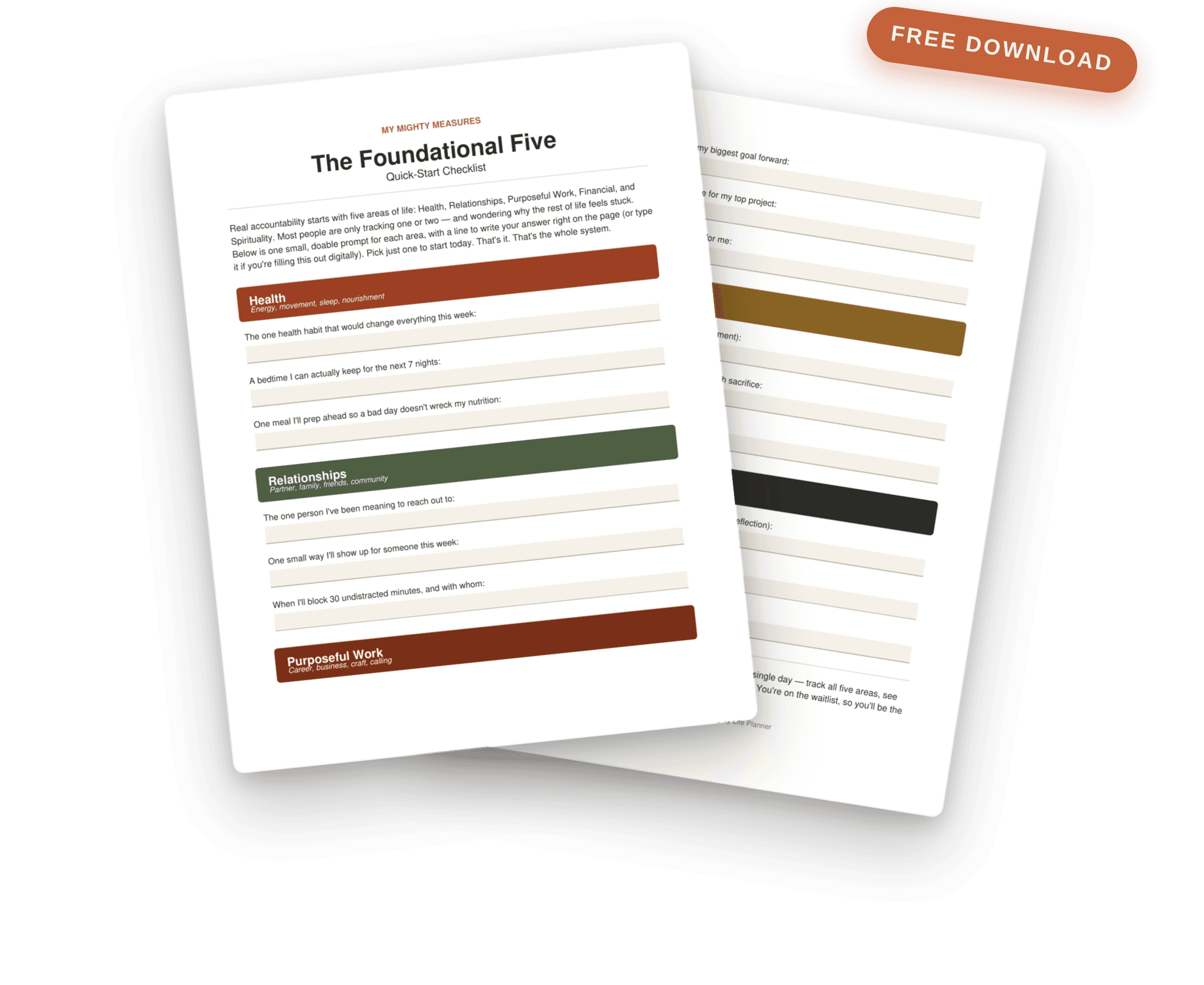 Preview of The Foundational Five Quick-Start Checklist